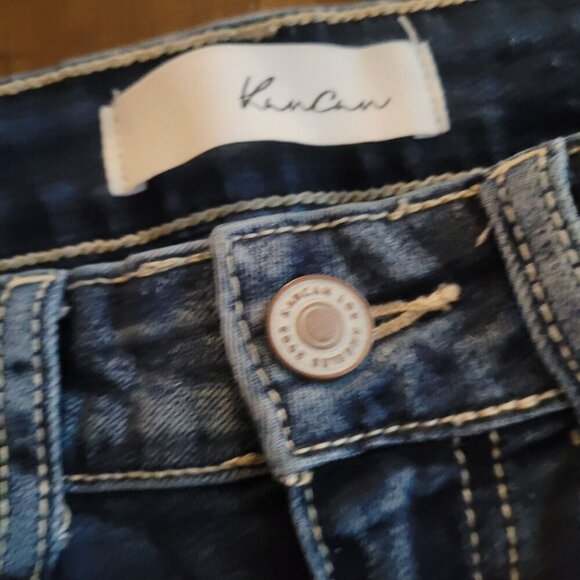 KanCan Distressed Frayed Hem Cropped Jeans Size 3/25 - Picture 4 of 5